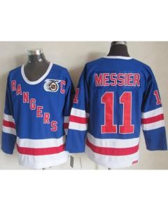 Rangers #11 Mark Messier Blue CCM 75TH Stitched NHL Jersey