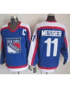 Rangers #11 Mark Messier Blue/White CCM Throwback Stitched NHL Jersey
