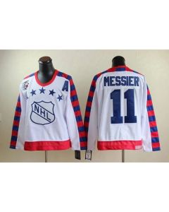 Rangers #11 Mark Messier White All Star CCM Throwback 75TH Stitched NHL Jersey