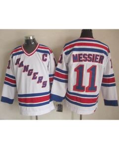 Rangers #11 Mark Messier White CCM Throwback Stitched NHL Jersey