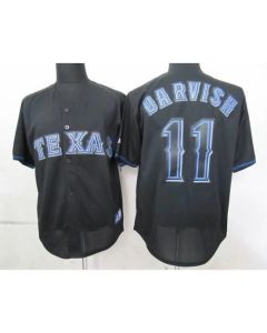 Rangers #11 Yu Darvish Black Fashion Stitched MLB Jersey