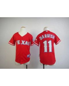 Rangers #11 Yu Darvish Red Cool Base Stitched Youth MLB Jersey