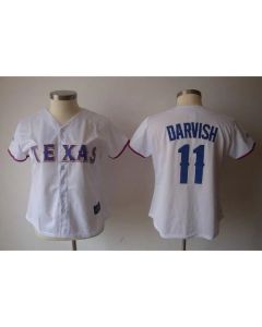 Rangers #11 Yu Darvish White Women's Fashion Stitched MLB Jersey