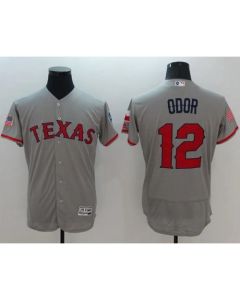 Rangers #12 Rougned Odor Grey Fashion Stars & Stripes Flexbase Authentic Stitched MLB Jersey