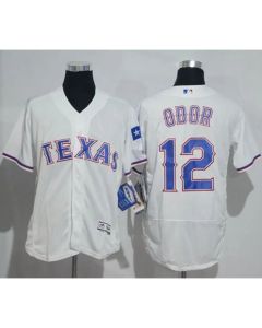 Rangers #12 Rougned Odor White Flexbase Authentic Collection Stitched MLB Jersey