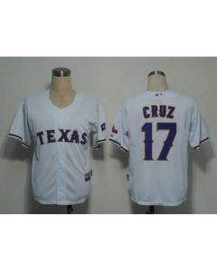 Rangers #17 Nelson Cruz White Stitched Cool Base MLB Jersey