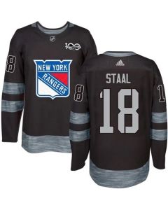 Rangers #18 Marc Staal Black 1917-2017 100th Anniversary Stitched NHL Jersey