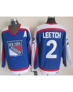 Rangers #2 Brian Leetch Blue/White CCM Throwback Stitched NHL Jersey