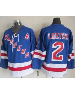 Rangers #2 Brian Leetch Light Blue CCM Throwback Stitched NHL Jersey