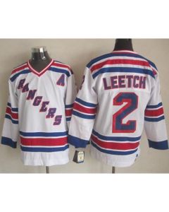 Rangers #2 Brian Leetch White CCM Throwback Stitched NHL Jersey