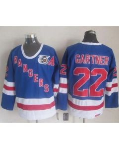 Rangers #22 Mike Gartner Blue CCM 75TH Stitched NHL Jersey