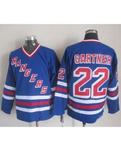 Rangers #22 Mike Gartner Blue CCM Heroes of Hockey Alumni Stitched NHL Jersey