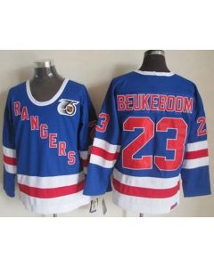 Rangers #23 Jeff Beukeboom Blue CCM 75TH Stitched NHL Jersey