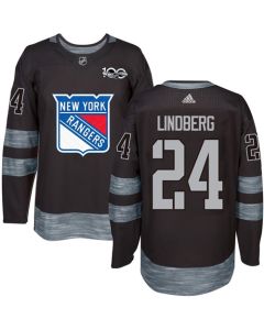 Rangers #24 Oscar Lindberg Black 1917-2017 100th Anniversary Stitched NHL Jersey