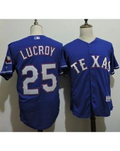 Rangers #25 Jonathan Lucroy Blue Flexbase Authentic Collection Stitched MLB Jersey