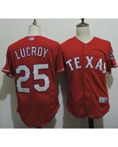 Rangers #25 Jonathan Lucroy Red Flexbase Authentic Collection Stitched MLB Jersey