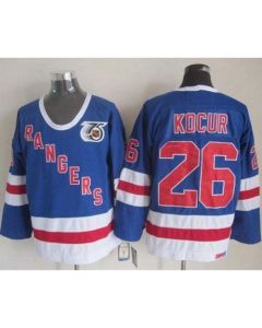 Rangers #26 Joe Kocur Blue CCM 75TH Stitched NHL Jersey