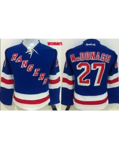 Rangers #27 Ryan McDonagh Blue Home Women's Stitched NHL Jersey