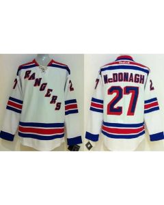 Rangers #27 Ryan McDonagh White Stitched Youth NHL Jersey