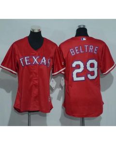 Rangers #29 Adrian Beltre Red Women's Alternate Stitched MLB Jersey