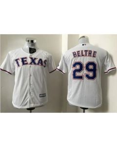 Rangers #29 Adrian Beltre White Cool Base Stitched Youth MLB Jersey