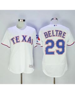 Rangers #29 Adrian Beltre White Flexbase Authentic Collection Stitched MLB Jersey
