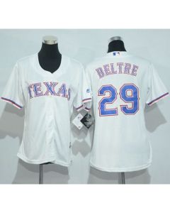Rangers #29 Adrian Beltre White Women's Home Stitched MLB Jersey