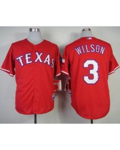 Rangers #3 Russell Wilson Red Cool Base Stitched MLB Jersey