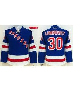 Rangers #30 Henrik Lundqvist Blue Women's Home Stitched NHL Jersey