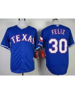 Rangers #30 Naftali Feliz Stitched MLB Blue Cool Base Jersey