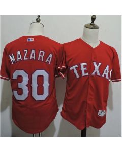 Rangers #30 Nomar Mazara Red Flexbase Authentic Collection Stitched MLB Jersey