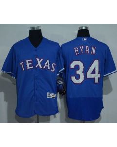 Rangers #34 Nolan Ryan Blue Flexbase Authentic Collection Stitched MLB Jersey