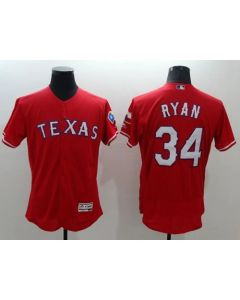 Rangers #34 Nolan Ryan Red Flexbase Authentic Collection Stitched MLB Jersey