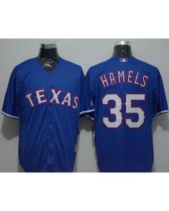 Rangers #35 Cole Hamels Blue New Cool Base Stitched MLB Jersey