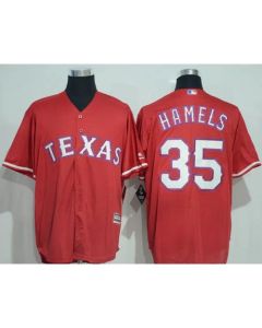 Rangers #35 Cole Hamels Red New Cool Base Stitched MLB Jersey