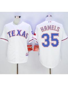 Rangers #35 Cole Hamels White Cool Base Stitched MLB Jersey