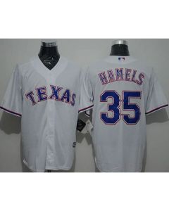 Rangers #35 Cole Hamels White New Cool Base Stitched MLB Jersey