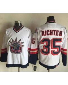 Rangers #35 Mike Richter White CCM Statue of Liberty Stitched NHL Jersey