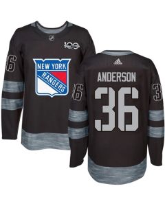 Rangers #36 Glenn Anderson Black 1917-2017 100th Anniversary Stitched NHL Jersey