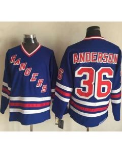 Rangers #36 Glenn Anderson Blue CCM Heroes of Hockey Alumni Stitched NHL Jersey