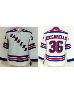 Rangers #36 Mats Zuccarello White Stitched Youth NHL Jersey