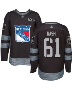 Rangers #61 Rick Nash Black 1917-2017 100th Anniversary Stitched NHL Jersey