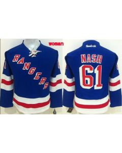 Rangers #61 Rick Nash Blue Home Women's Stitched NHL Jersey