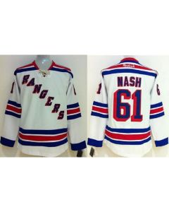 Rangers #61 Rick Nash White Stitched Youth NHL Jersey
