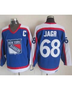 Rangers #68 Jaromir Jagr Blue/White CCM Throwback Stitched NHL Jersey