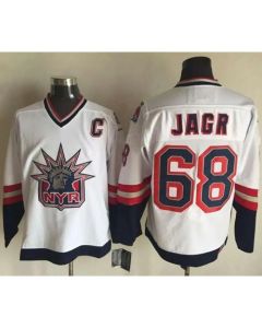 Rangers #68 Jaromir Jagr White CCM Statue of Liberty Stitched NHL Jersey