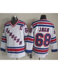 Rangers #68 Jaromir Jagr White CCM Throwback Stitched NHL Jersey