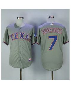 Rangers #7 ivan Rodriguez Grey Cool Base Stitched MLB Jersey