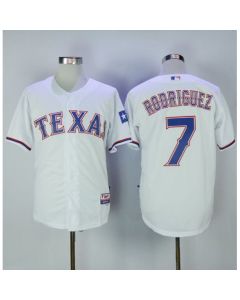 Rangers #7 ivan Rodriguez White Cool Base Stitched MLB Jersey