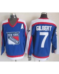 Rangers #7 Rod Gilbert Blue/White CCM Throwback Stitched NHL Jersey